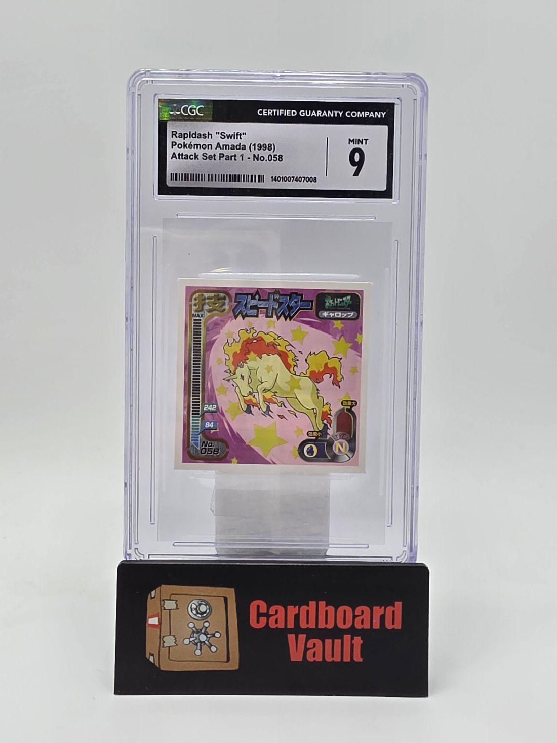 1998 Pokemon Amada Rapidash Swift Attack Set Part 1 #58 CGC 9 1401007407008