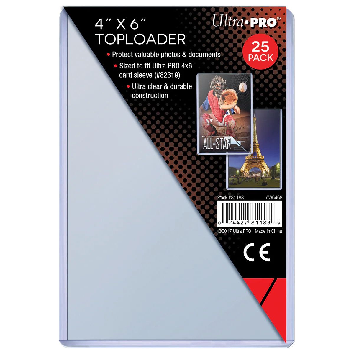 Ultra Pro 4x6 Toploader 25 Pack