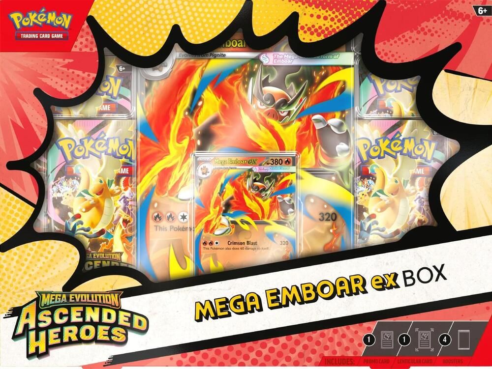 Pokémon Ascended Heroes Mega Emboar ex Box