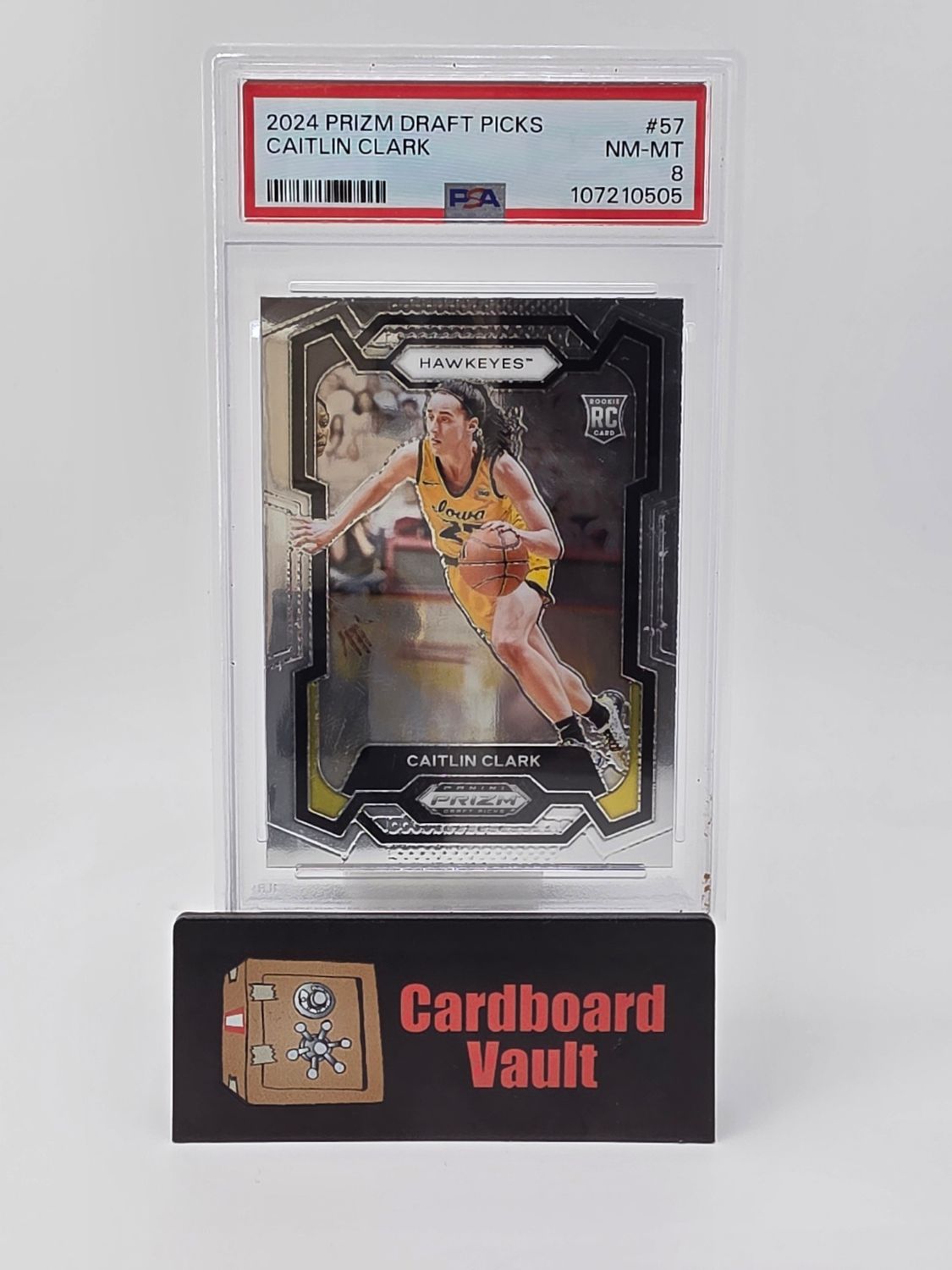2024 Panini Prizm Draft Picks Caitlin Clark RC #57 PSA 8 107210505
