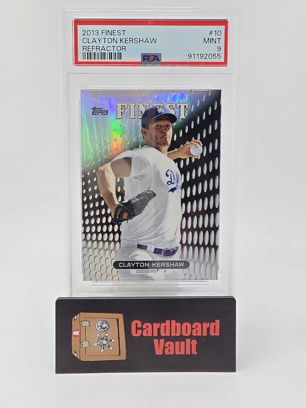 2013 Topps Finest Clayton Kershaw #10 Refractor PSA 9 91192055
