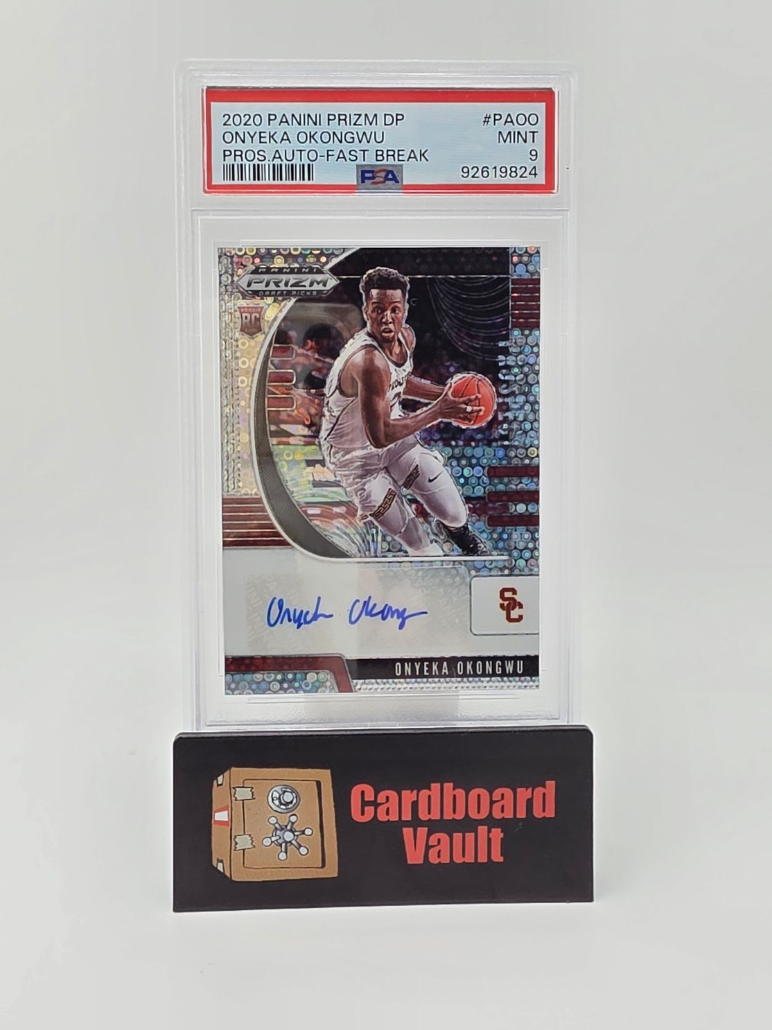 2020 Panini Prizm Draft Picks Onyeka Okongwu Prospect Autograph #PA-00 Fast Break Prizm PSA 9 92619824