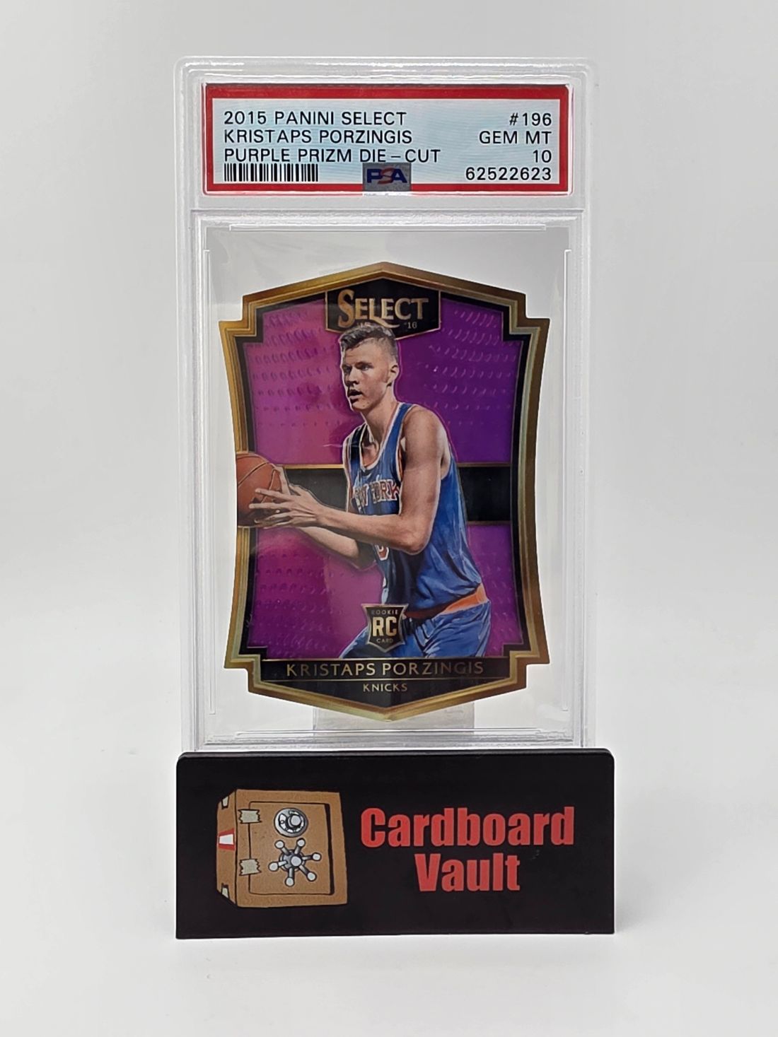 2015 Panini Select Kristaps Porzingis #196 Purple Prizm Die Cut  35/99 PSA 10 62522623