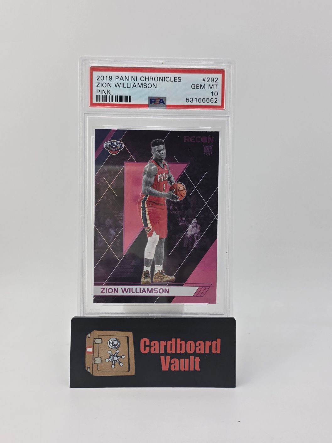 2019 Panini Chronicles Zion Williamson Recon Rookie Card #292 Pink PSA 10 53166562