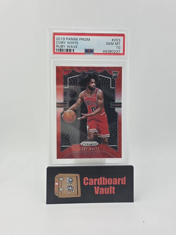 2019 Panini Prizm Colby White #253 Ruby Wave PSA 10 46380237
