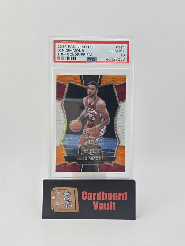 2016 Panini Select Ben Simmons #141 Tri Color Prizm PSA 10 45326253