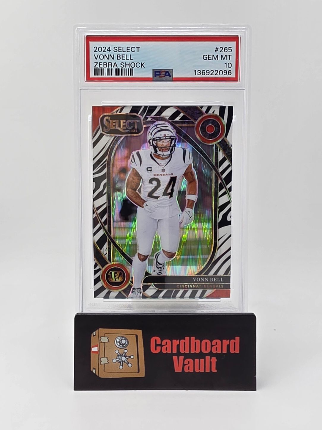 2024 Panini Select Vonn Bell #265 Zebra Shock Prizm PSA 10 136922096