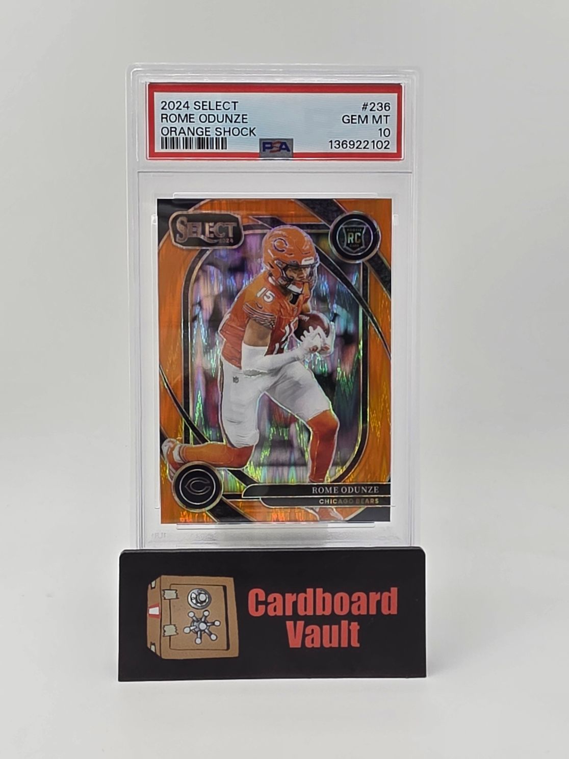 2024 Panini Select Rome Odunze #236 Orange Shock 230/399 PSA 10 136922102