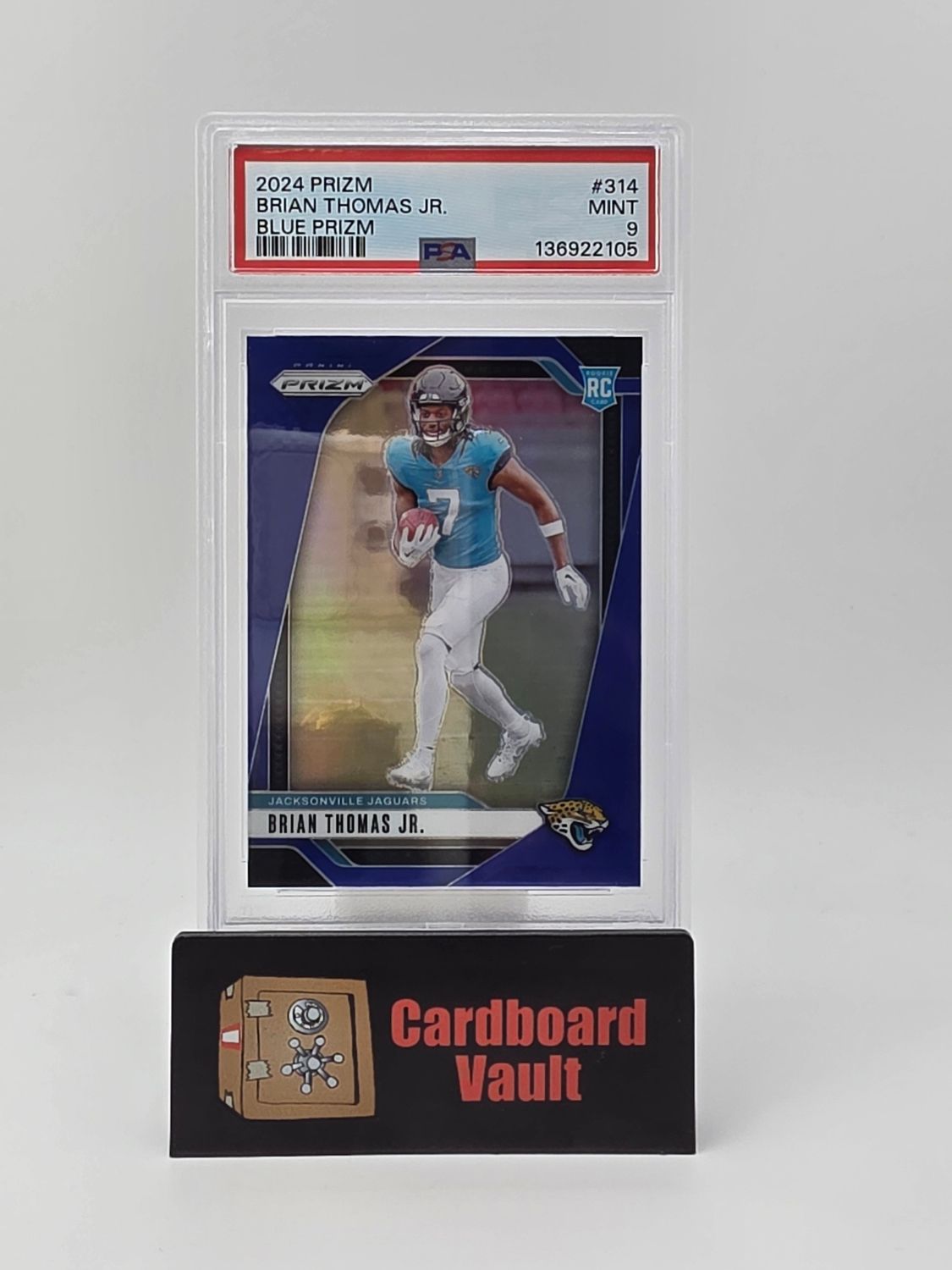 2024 Panini Prizm Brian Thomas Jr #314 Blue Prizm PSA 9 136922105