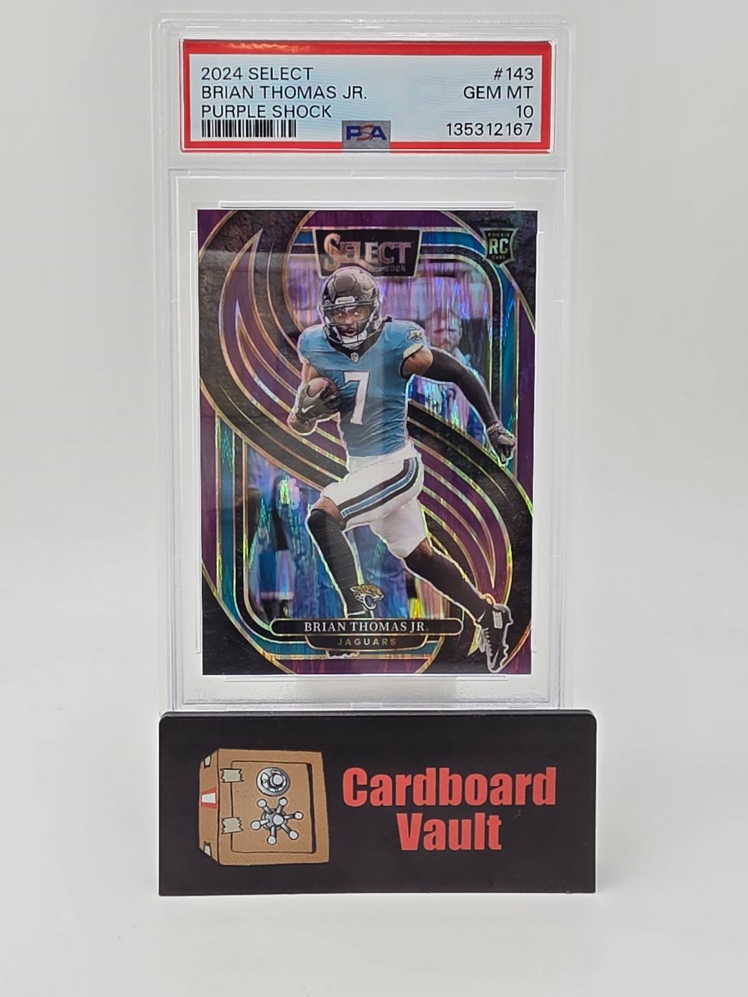 2024 Panini Select Brian Thomas Jr #143 Purple Shock Prizm 119/360 PSA 10 135312167