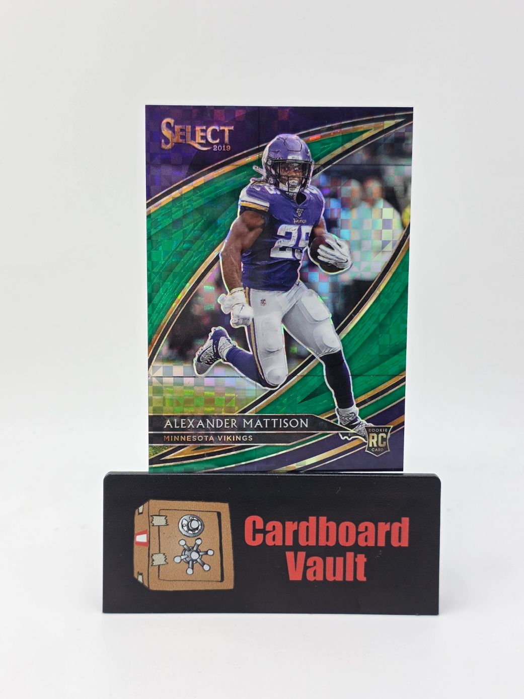 2019 Select Alexander Mattison #284 4/5 Purple and Green Checker Prizm