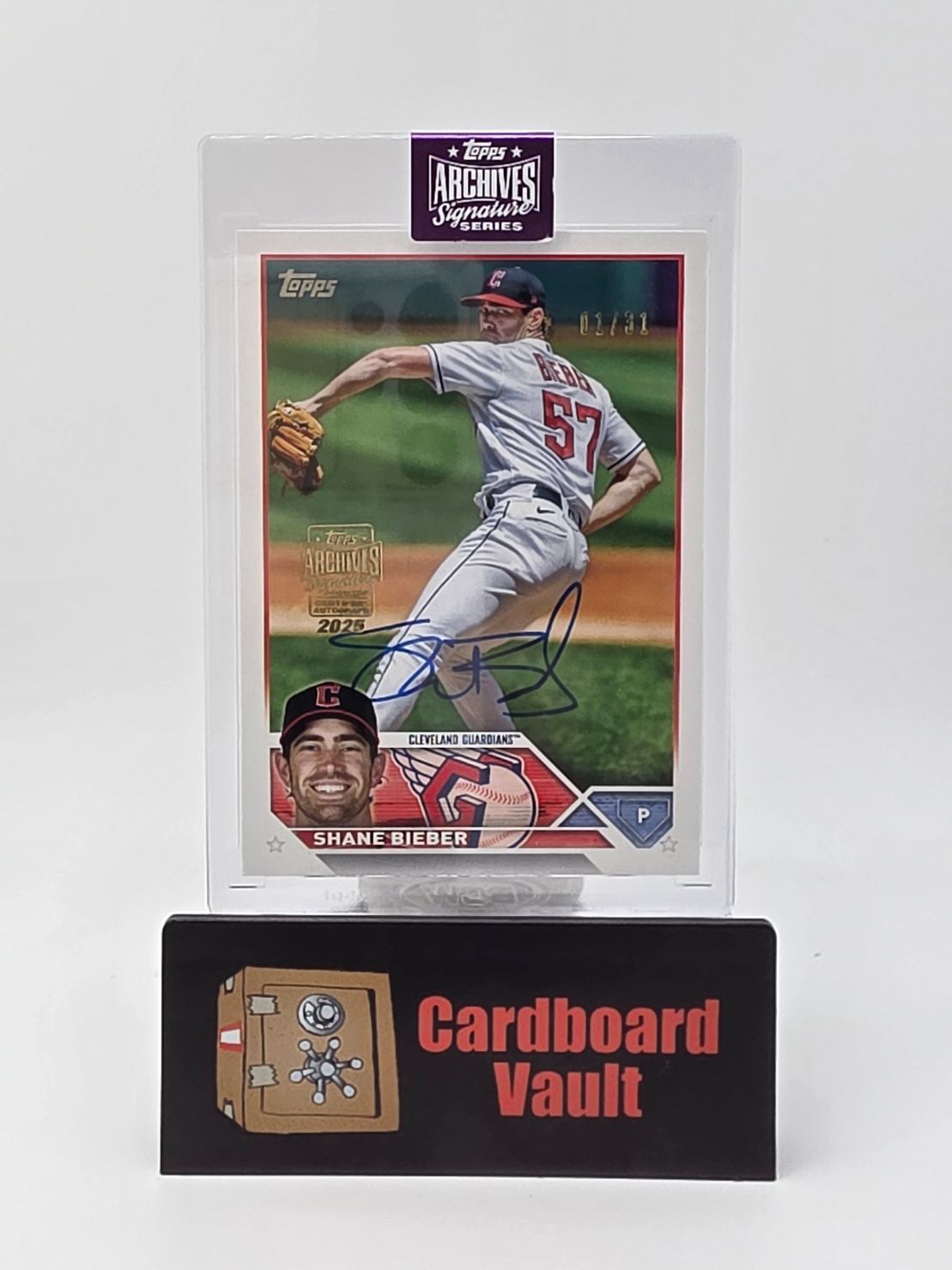 2025 Topps Archived Series Shane Bieber Autograph #298 1/31