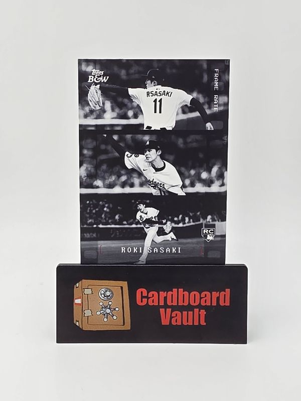 2025 Topps Black And White Baseball Roki Sasaki Frame Rate #FR6
