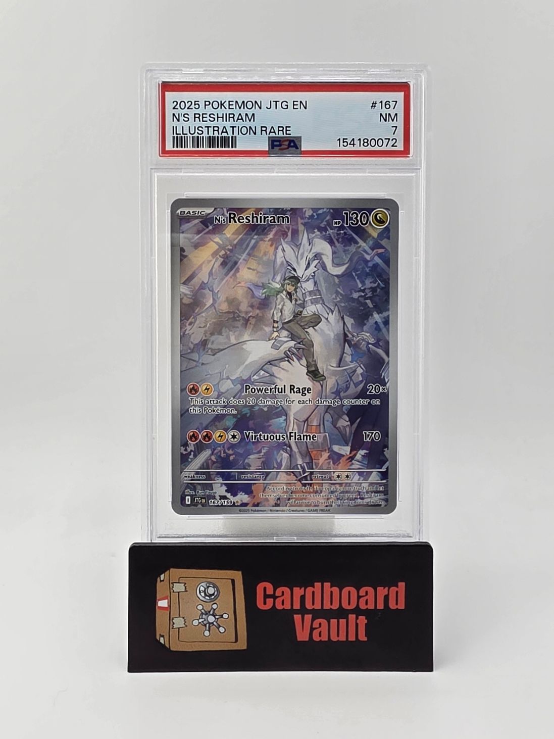 2025 Pokémon Ns Reshiram Illustrations Rare #167 PSA 7 154180072