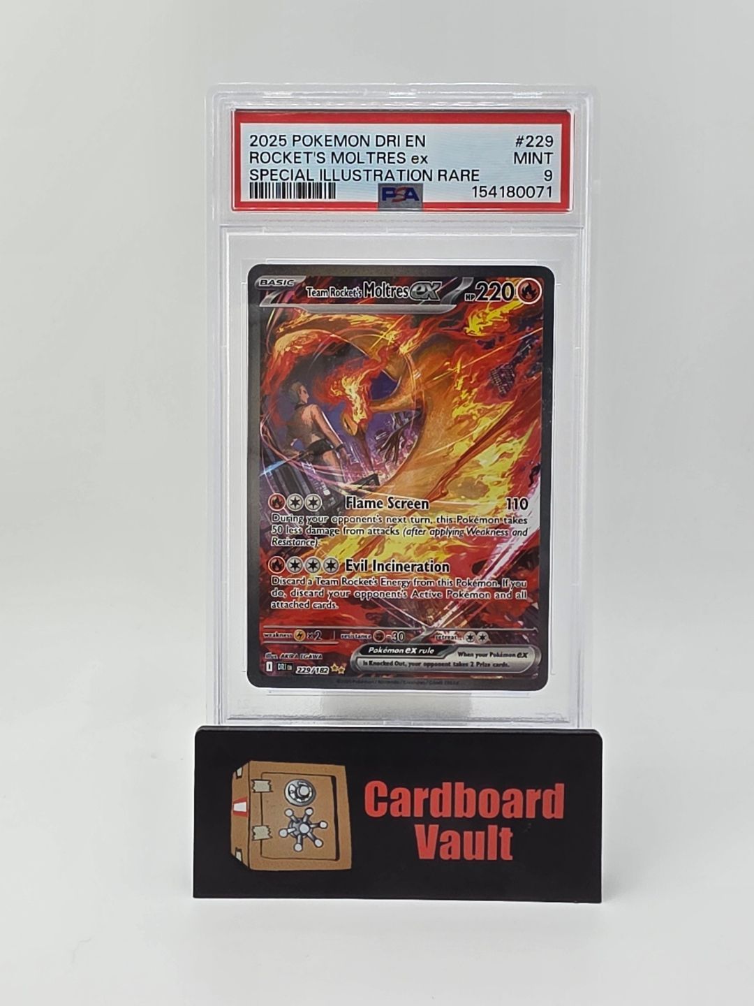 2025 Pokémon Rockets Moltres ex  #229 Full Art PSA 9 154180071