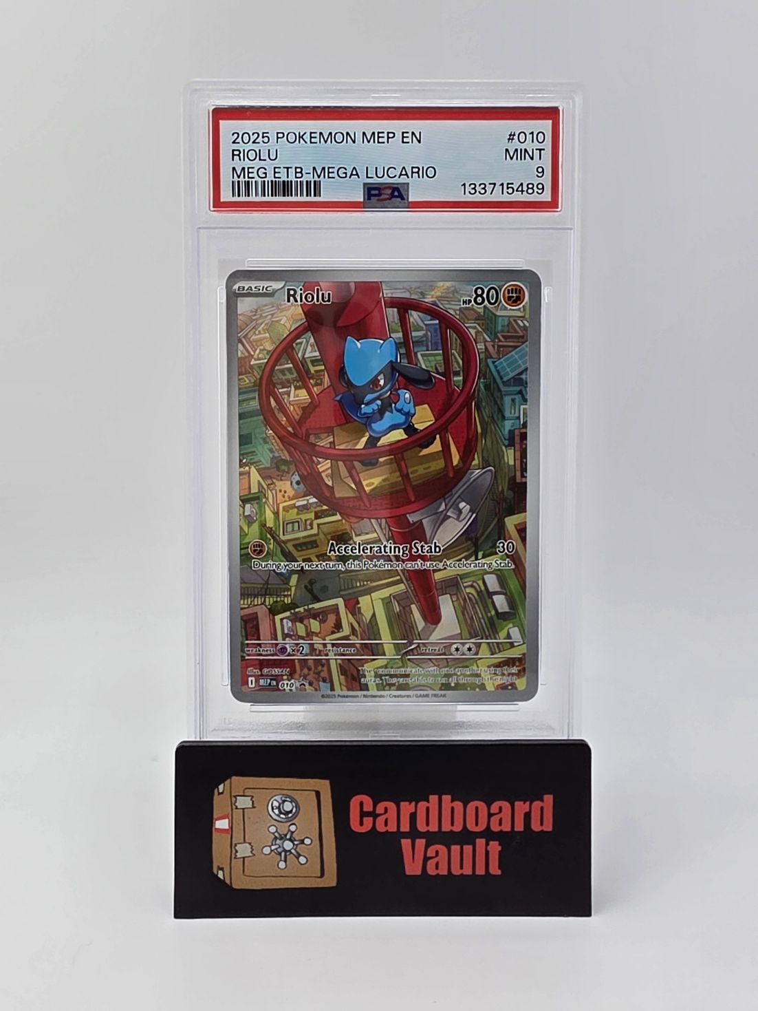 2025 Pokémon Riolu Black Star Promo 010 PSA 9 133715489
