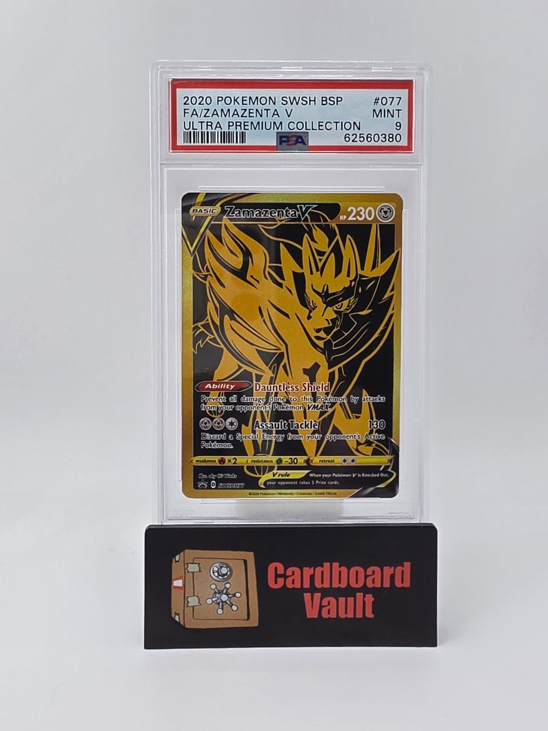2020 Pokémon Zamazenta V Full Art #077 PSA 9 62560380