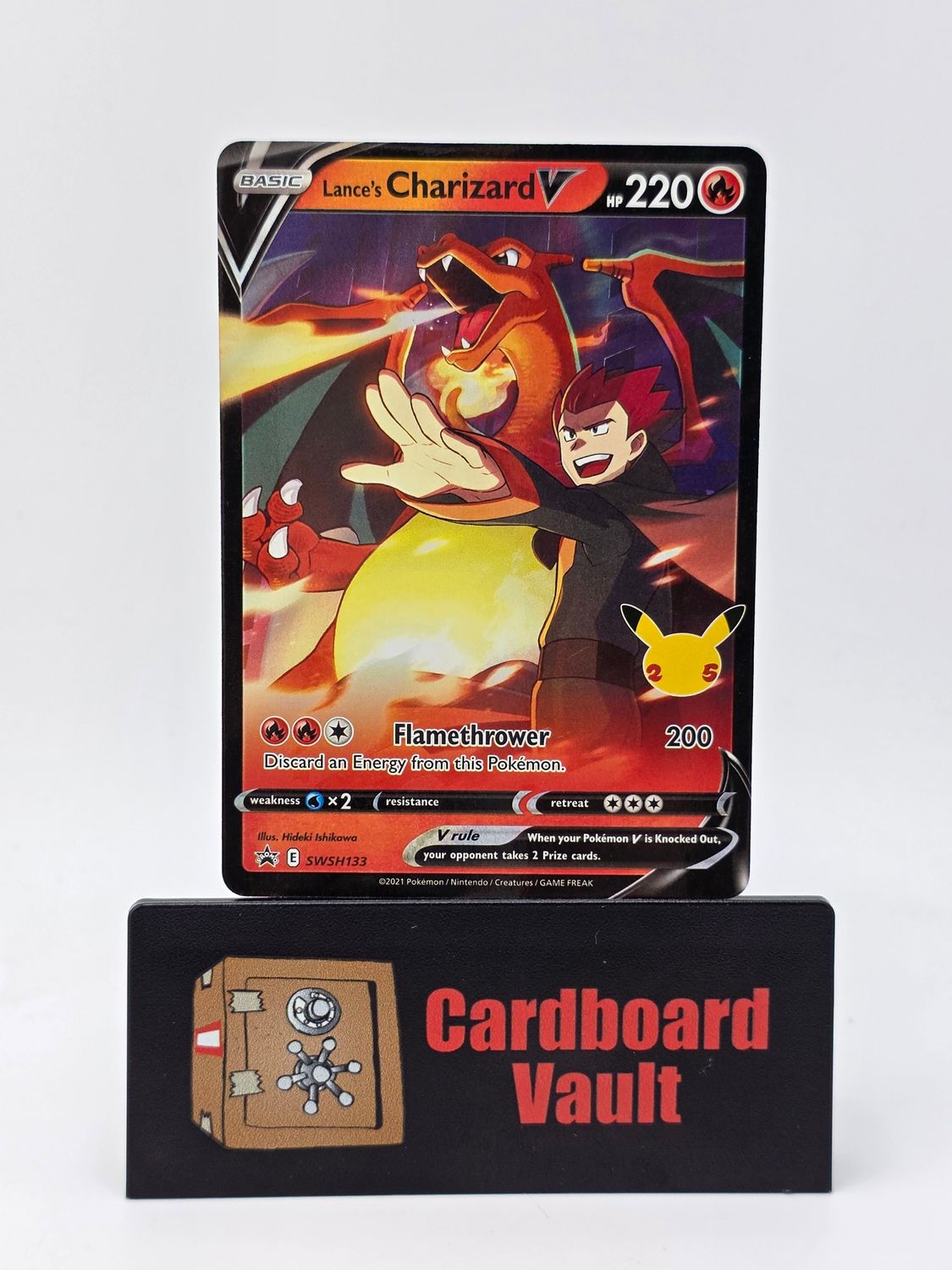 2021 Pokémon Celebrations Lances Charizard V Full Art Black Star Promo SWSH133