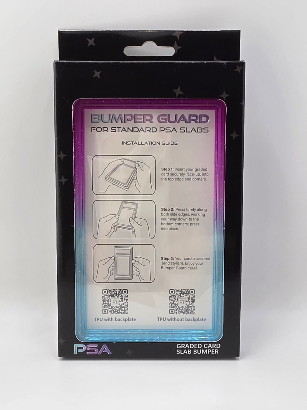 PSA Graded Slab Bumper Magenta And Teal Ombre Sparkle (Case Only)