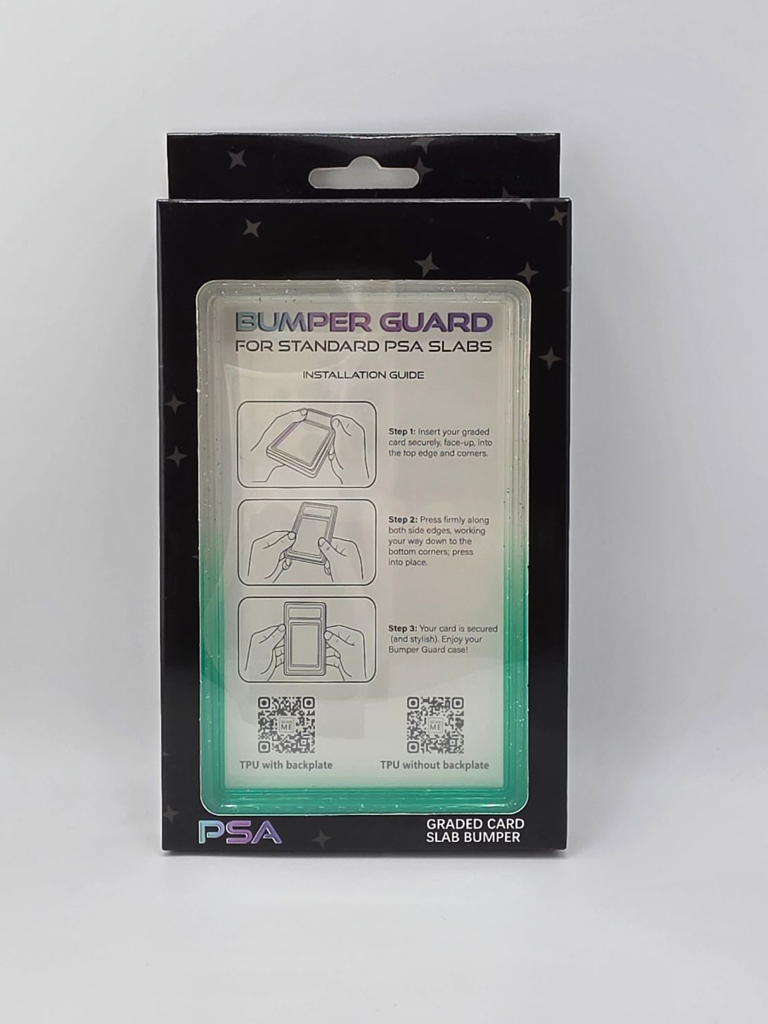 PSA Graded Slab Bumper Clear and Green Sparkle Ombre (Case Only)