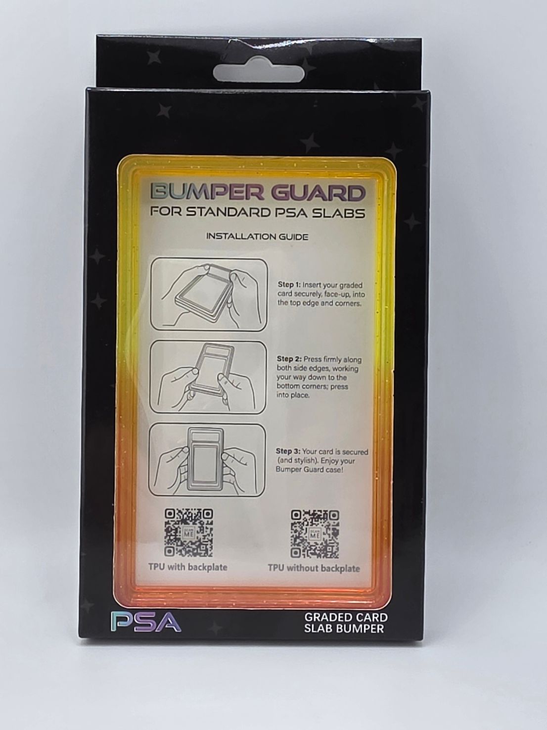 PSA Graded Slab Bumper Yellow And Orange Sparkle Ombre (Case Only)