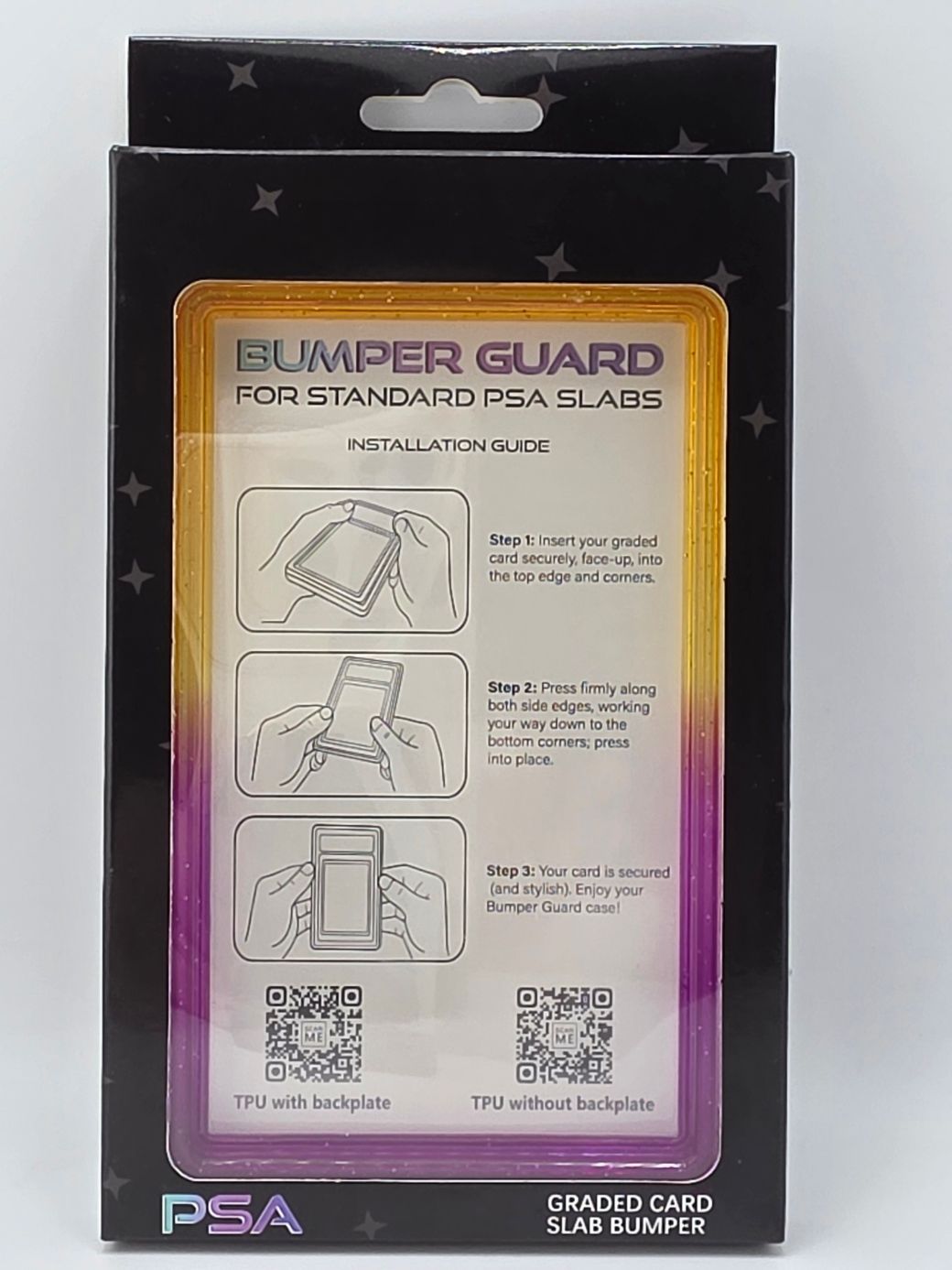 PSA Graded Slab Bumper Orange And Magenta Sparkle Ombre (Case Only)