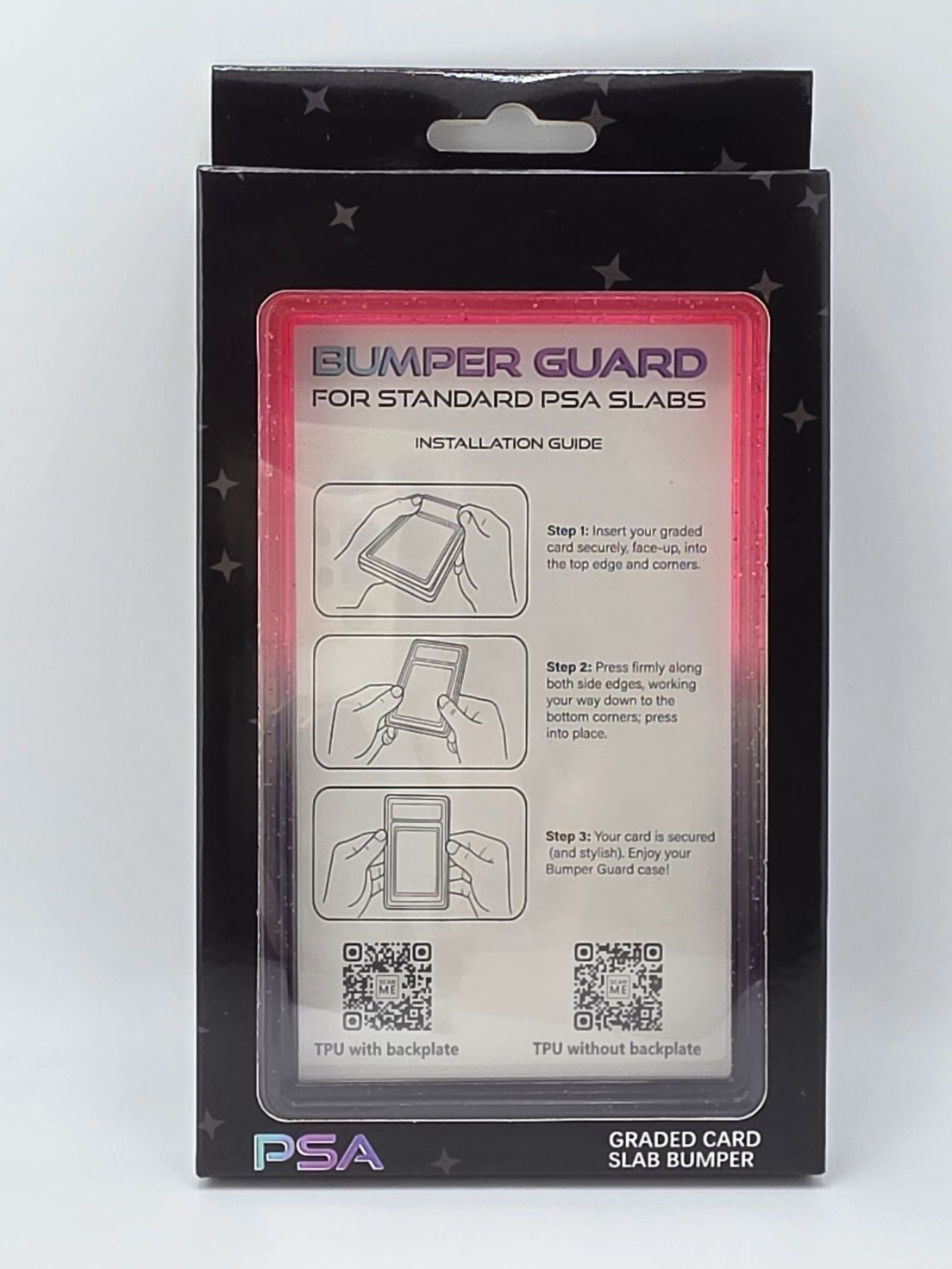 PSA Graded Slab Bumper Pink And Black Sparkle Ombre (Case Only)