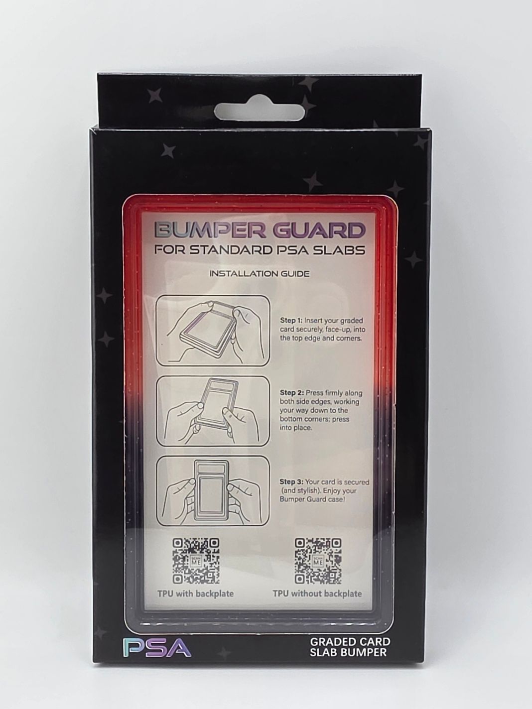 PSA Graded Slab Bumper Red And Black Sparkle Ombre (Case Only)