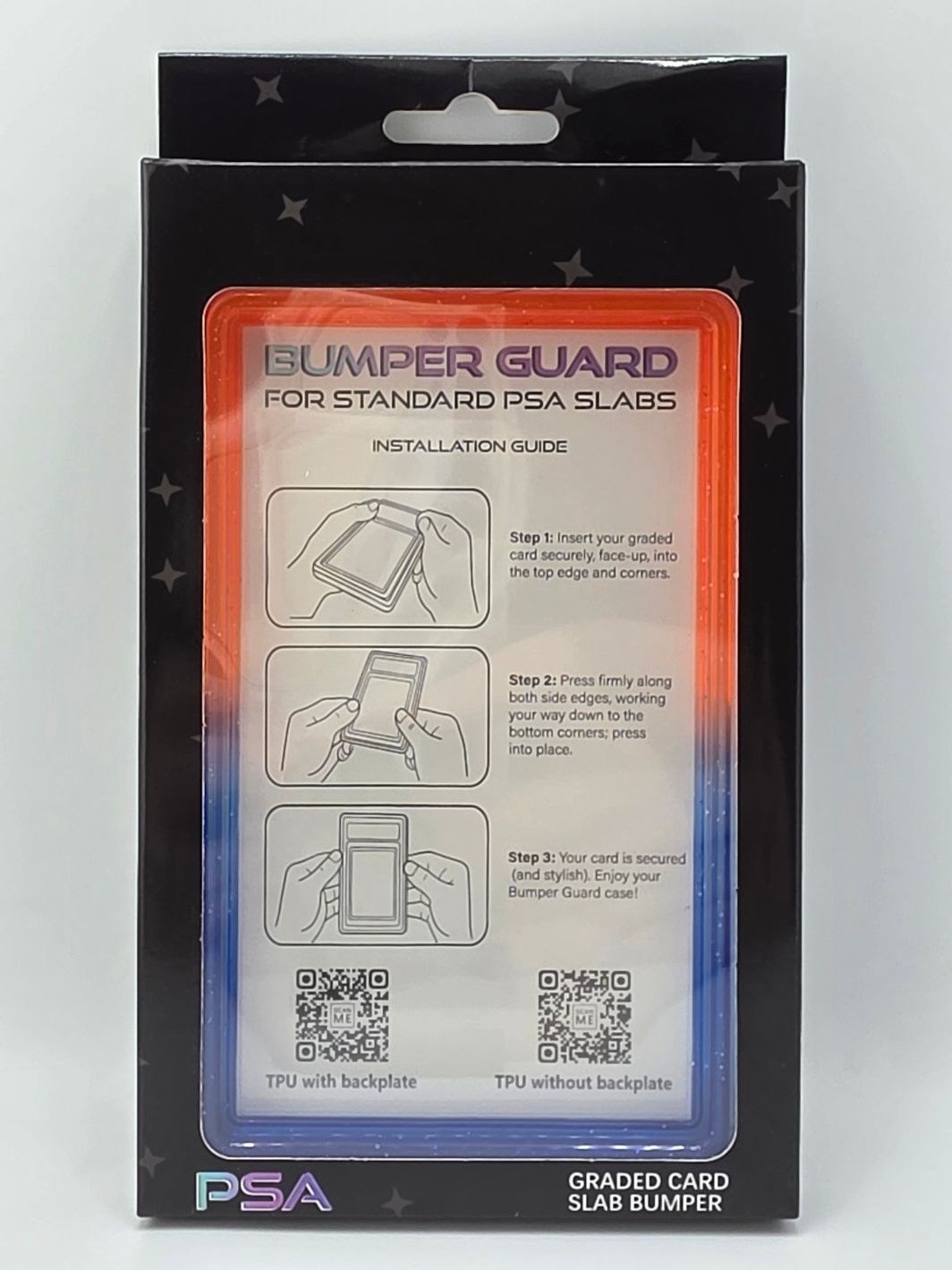 PSA Graded Slab Bumper Orange And Blue Sparkle Ombre (Case Only)