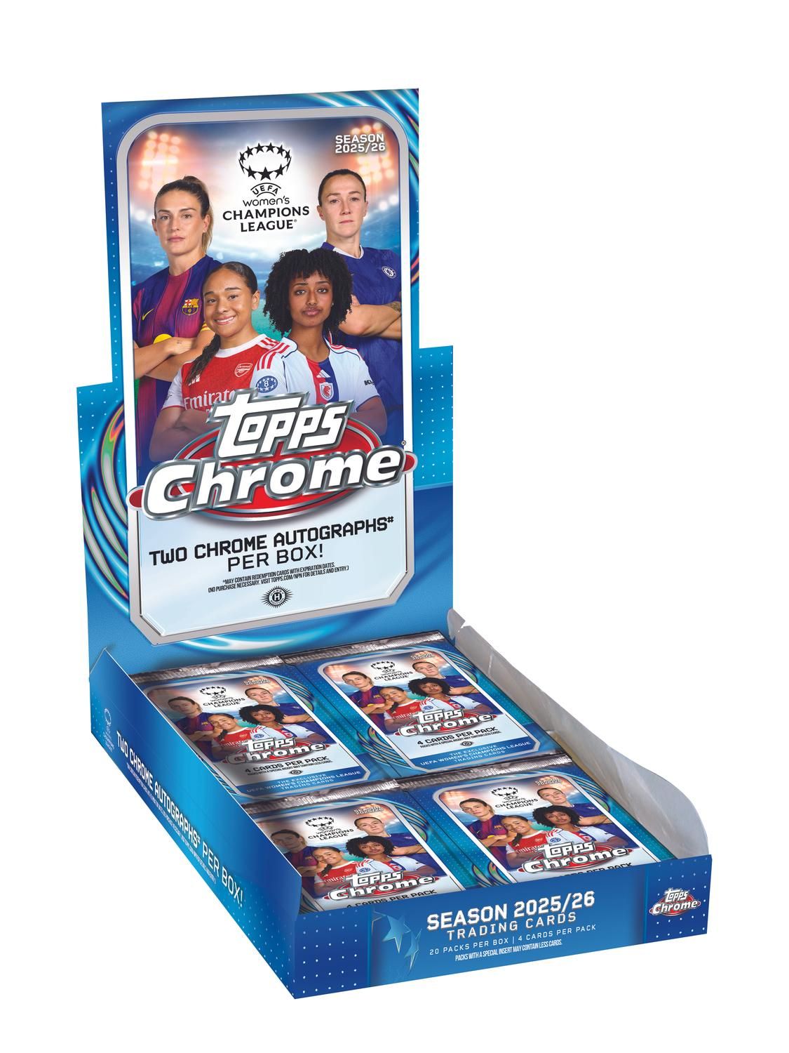 2025/26 Topps Chrome Womens UEFA Champions League Soccer Hobby Box