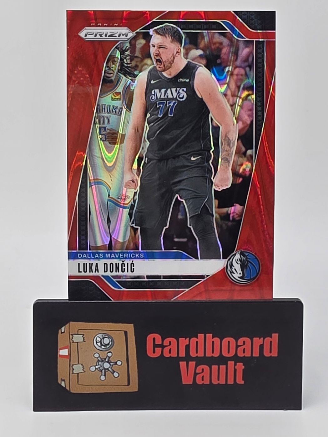 2024-25 Panini Prizm Basketball Luka Doncic #89 Red Seismic Prizm 236/299