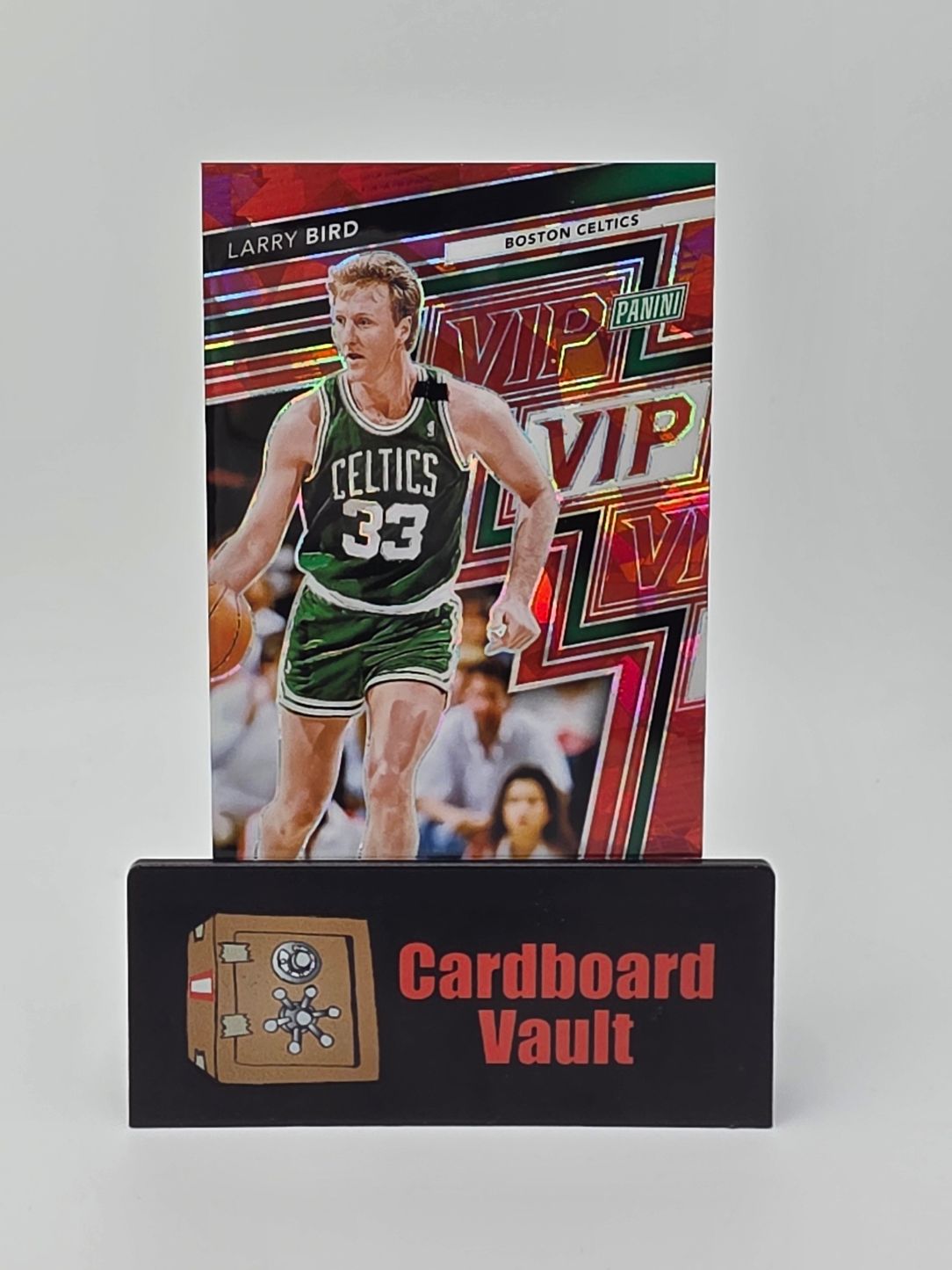 2025 VIP Panini Larry Bird #15 Red Cracked Ice 70/99