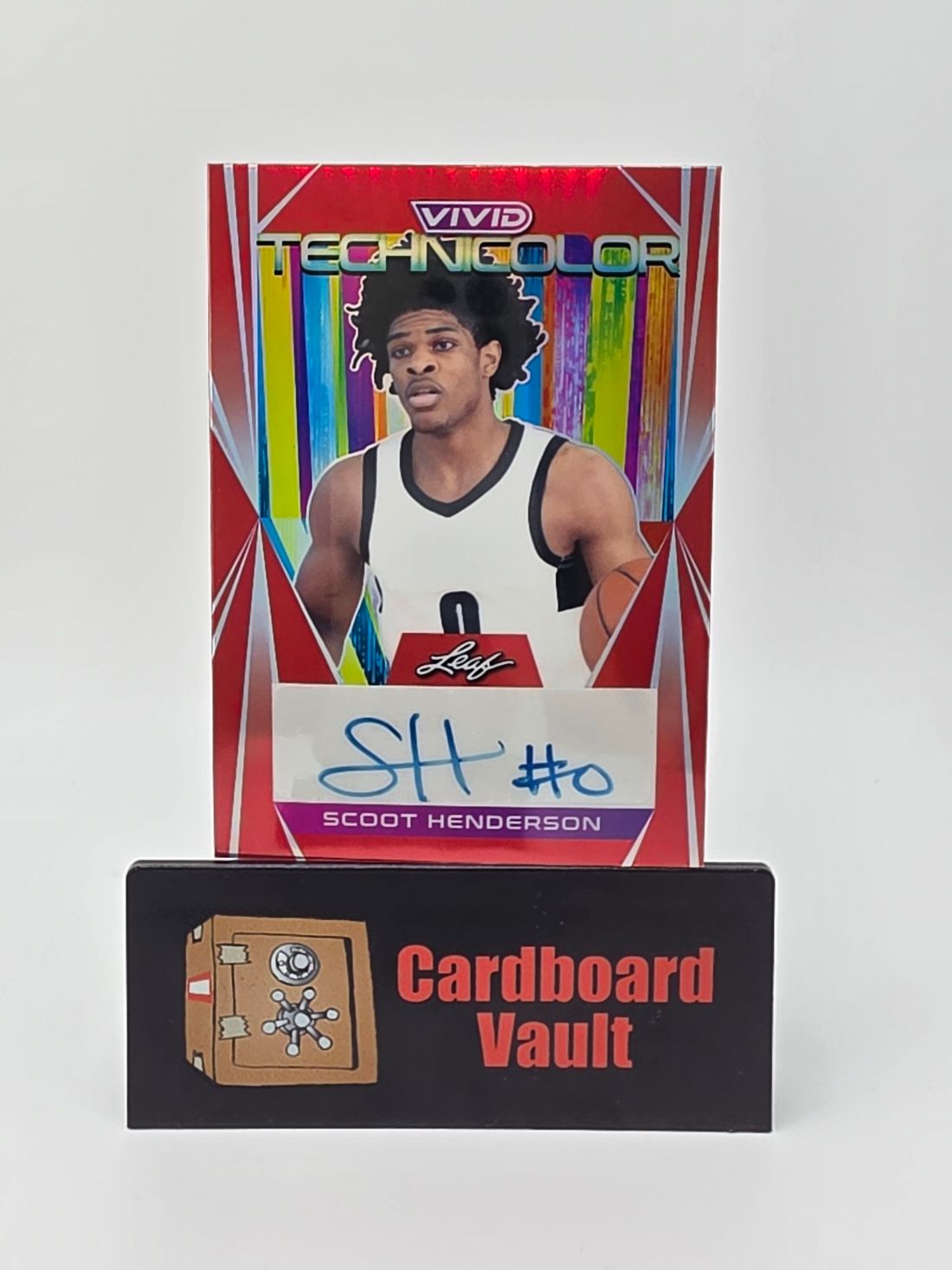 2023 Leaf Vivid Scoot Henderson Technicolor Autograph #T-SH1 Red 34/35