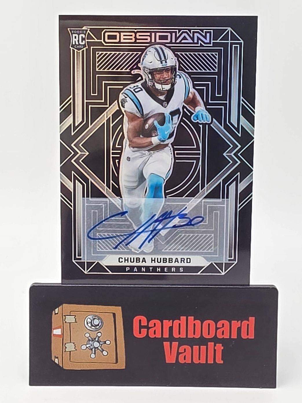 2021 Panini Obsidian Chuba Hubbard Rookie Autograph #137 090/199