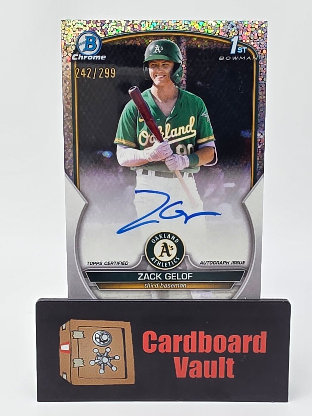 2023 Bowman Chrome 1st Zack Gelof #CPA-ZG  Speckle Refractor 242/299