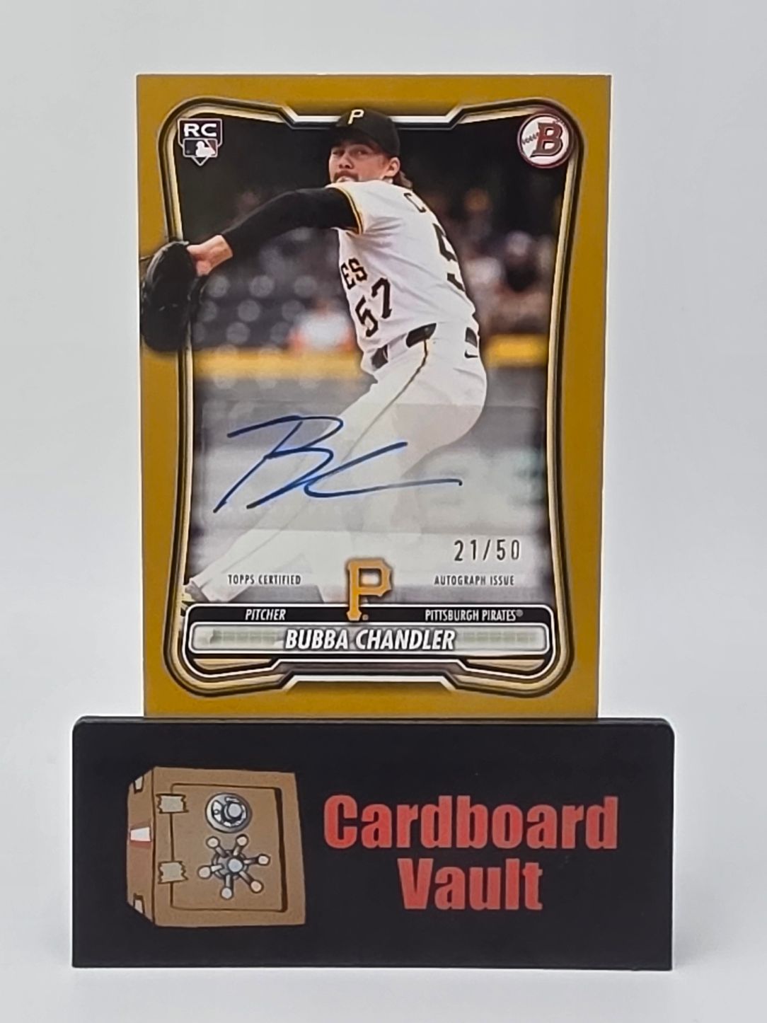 2026 Bowman Bubba Chandler Autograph #PRV-BC Gold 21/50