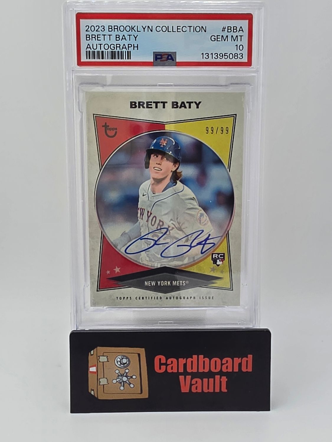 2023 Topps Brooklyn Collection Brett Baty Autograph #AC-BBA PSA 10 131395083 99/99