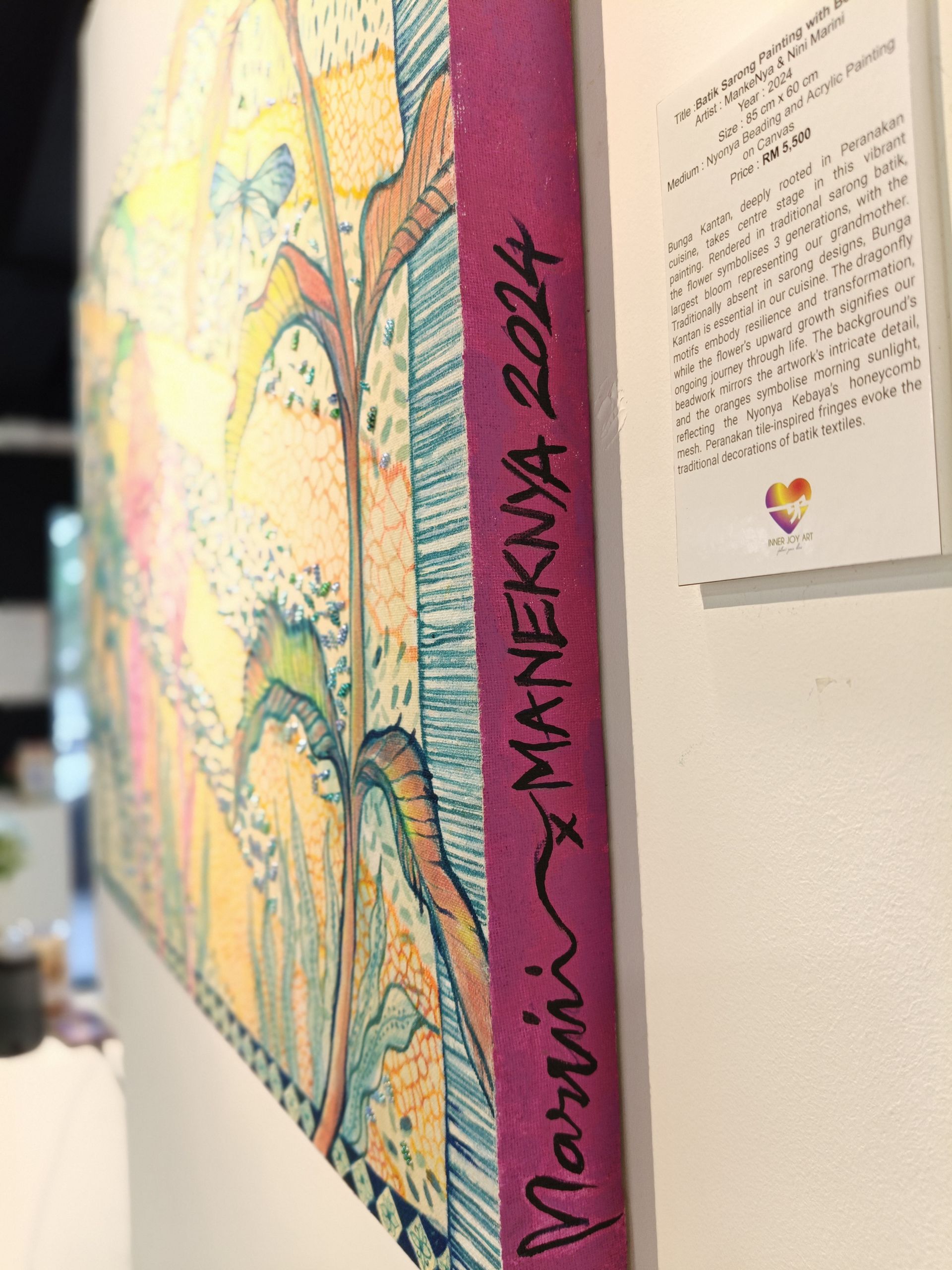 Art: Batik Sarong Painting with Beads