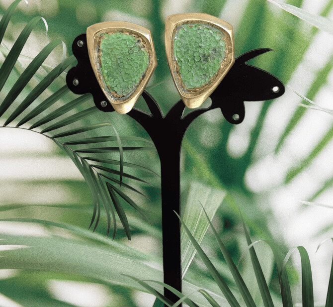 Pendientes de PIN pátina verde
