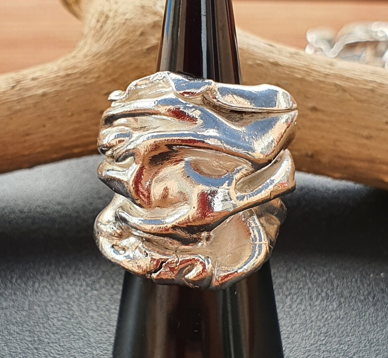 Anillo abierto acabado Brillo, plata 925, Espectacular!