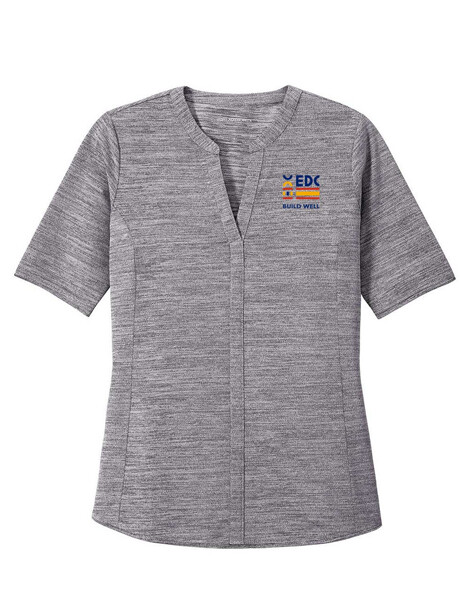 Women's Heather Open Neck Top
