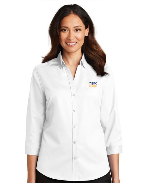 Ladies 3/4 Sleeve SuperPro Twill Shirt