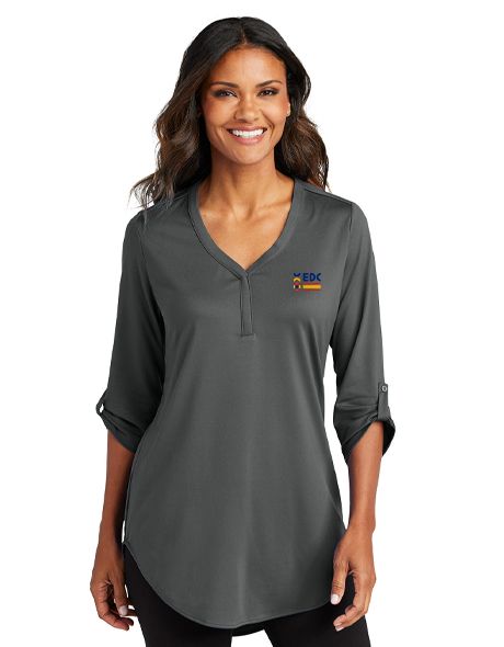 Ladies City Stretch 3/4-Sleeve Tunic, Color: Graphite