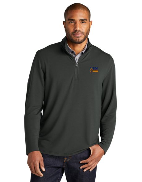 Microterry 1/4-Zip Pullover, Color: Charcoal