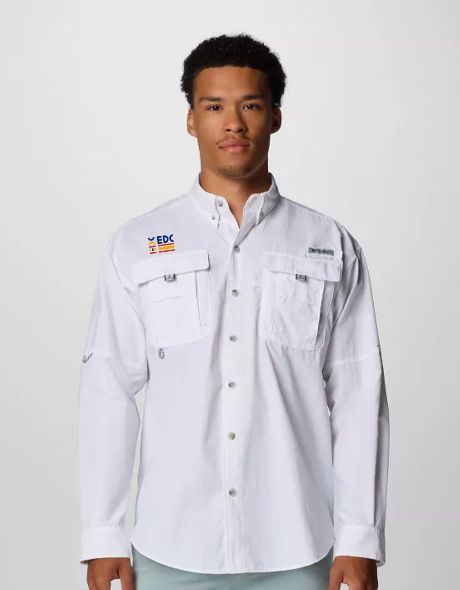 Men’s PFG Bahama™ II Long Sleeve Shirt, Color: White