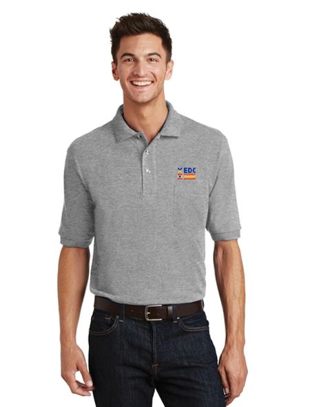 Gray Pique Polo