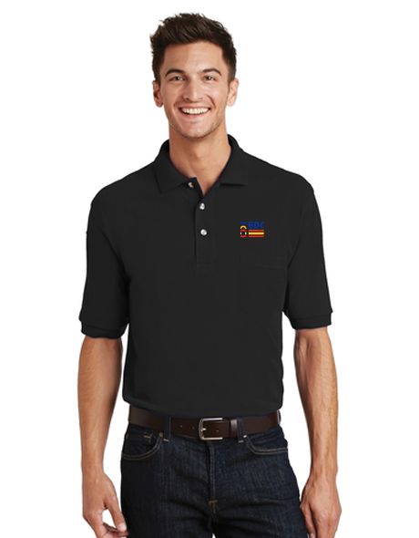 Black Pique Polo