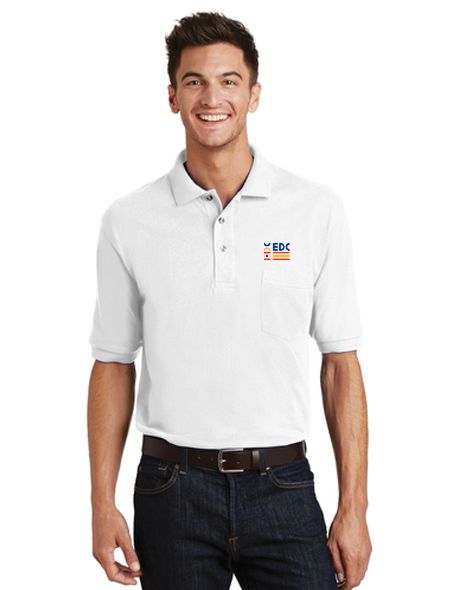 White Pique Polo