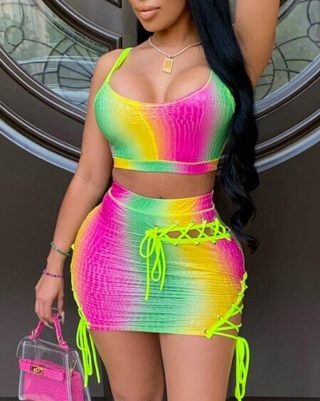 Cojunto completo Vestido Blue top verao 2023