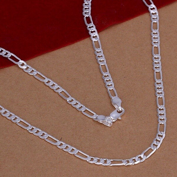 16-30 polegadas 4mm corrente feminina senhora homem quente 925 prata cor requintado luxo lindo charme moda colar prata jóias n102